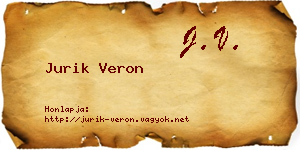 Jurik Veron névjegykártya